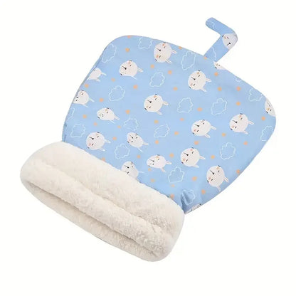 Cozy plush pet sleeping bag for cats and small dogs - warm semi-enclosed den with soft stuffing, polyester, cat tunnel