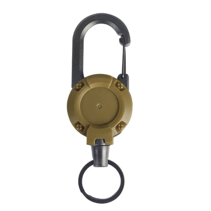 1PC New Outdoor Automatic Retractable Wire Rope Luya Anti-theft Tactical Keychain Telescopic Keychain Retractable Hook Tool