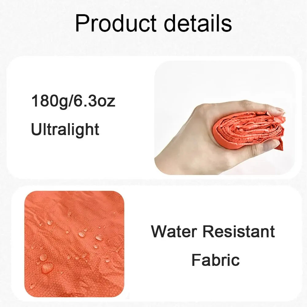 TOMSHOO Emergency Sleeping Bag Lightweight Waterproof Heat Reflective Thermal Sleeping Bag Survival Gear for Outdoor Adventure