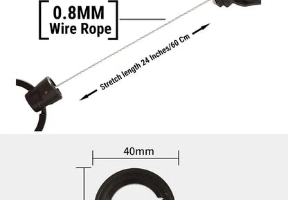 1PC New Outdoor Automatic Retractable Wire Rope Luya Anti-theft Tactical Keychain Telescopic Keychain Retractable Hook Tool