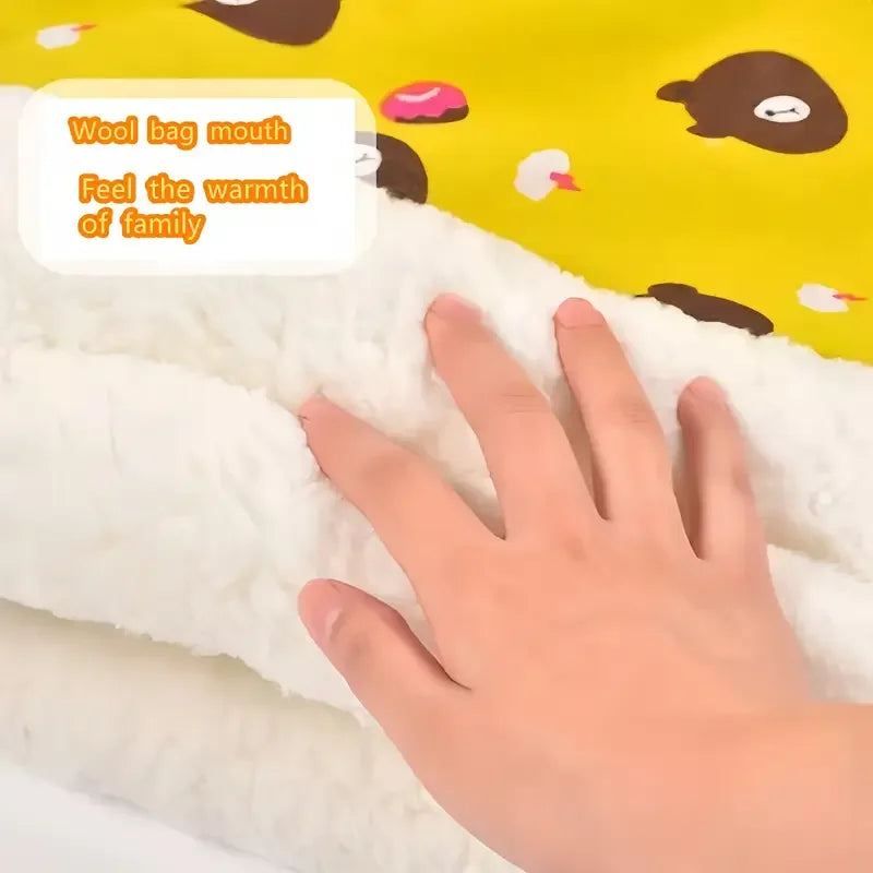 Cozy plush pet sleeping bag for cats and small dogs - warm semi-enclosed den with soft stuffing, polyester, cat tunnel