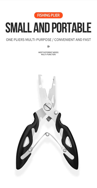 Curved Mouth Road Sub Pliers Cutting Lines Uncoupling Fish Hooks Opening Coils Outdoor Fishing Tools Plier