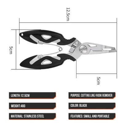 Curved Mouth Road Sub Pliers Cutting Lines Uncoupling Fish Hooks Opening Coils Outdoor Fishing Tools Plier