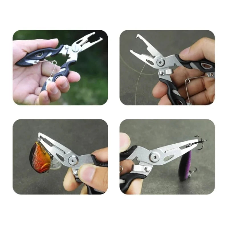 Curved Mouth Road Sub Pliers Cutting Lines Uncoupling Fish Hooks Opening Coils Outdoor Fishing Tools Plier