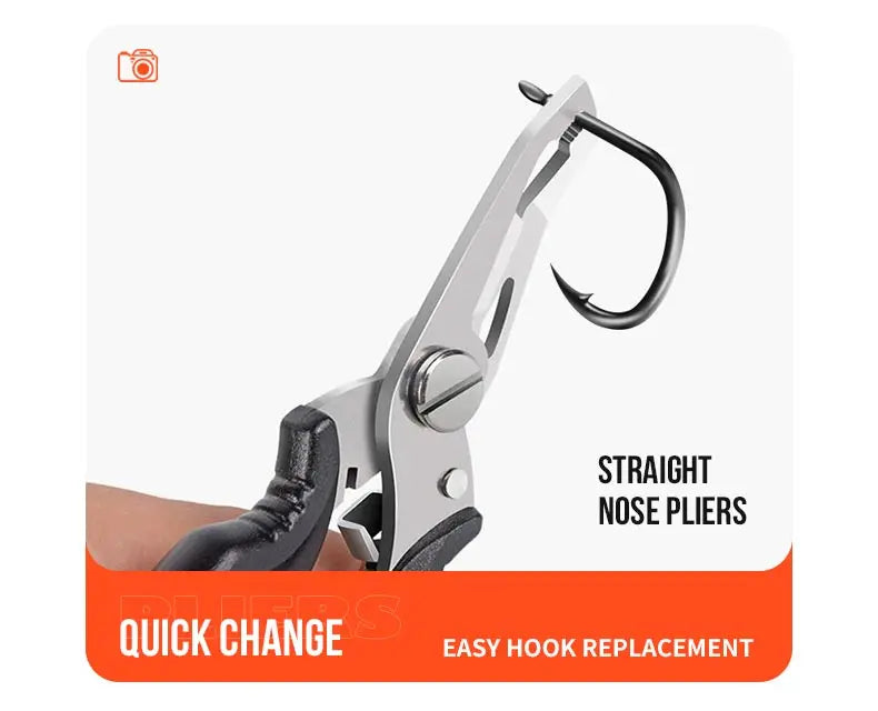 Curved Mouth Road Sub Pliers Cutting Lines Uncoupling Fish Hooks Opening Coils Outdoor Fishing Tools Plier