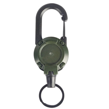 1PC New Outdoor Automatic Retractable Wire Rope Luya Anti-theft Tactical Keychain Telescopic Keychain Retractable Hook Tool