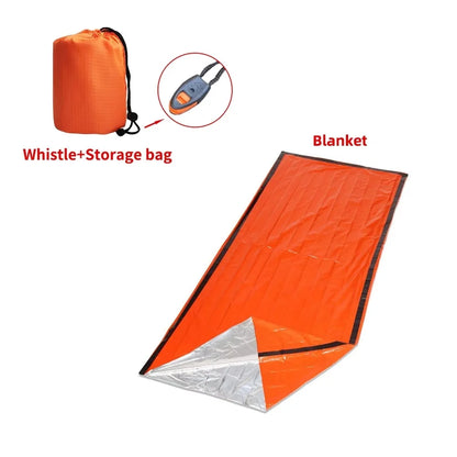 Portable Waterproof Emergency Survival Sleeping Bag Outdoor Camping Gear Thermal Sack First Aid Rescue Mylar Insulate Blanket Po